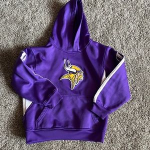 Boys Minnesota Vikings hooded sweatshirt- wore once- like new size 8-10